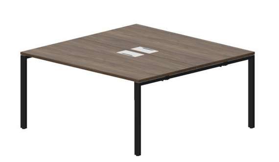 Составной стол Strike на 2 рабочих места 1580х1566х750мм (2 металлических аутлета)