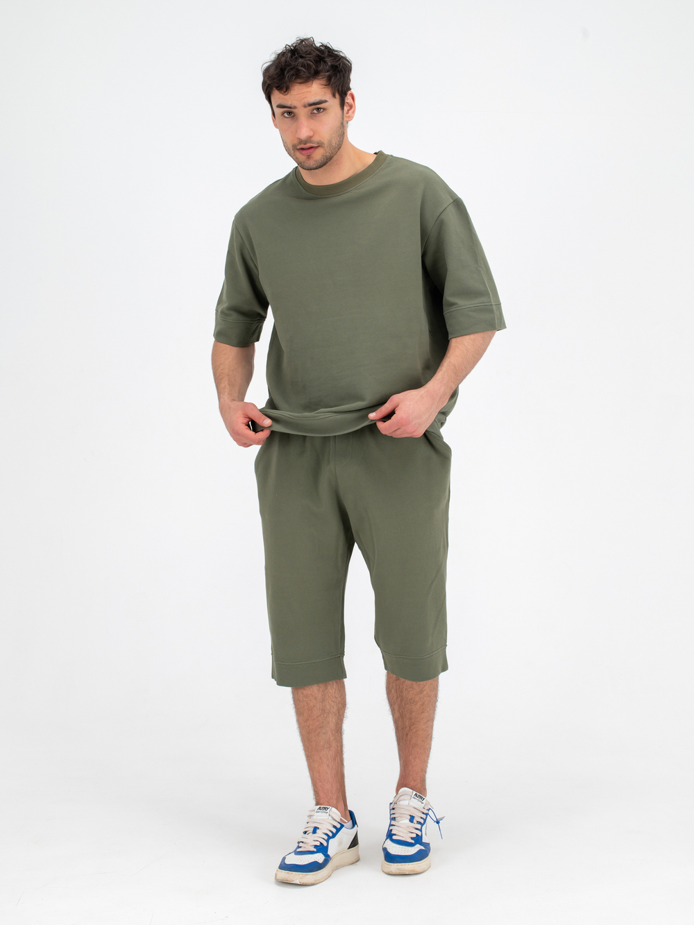 Костюм хлопковый с шортами. Хаки