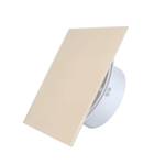 Вытяжной тонкий вентилятор для ванн ММ-Р 06 стекло прямое 90 м³/час с обратным клапаном кремовый