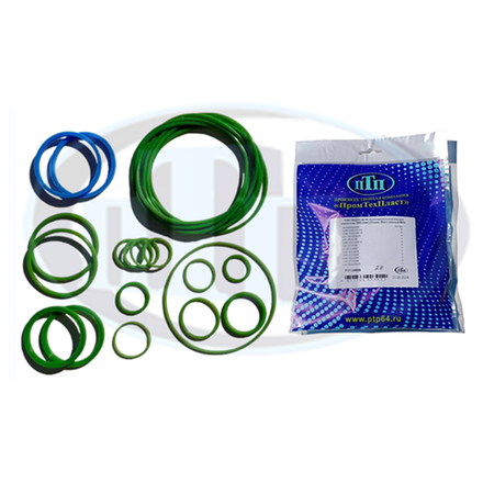 РК Уплотнительных колец для ремонта дв. ЯМЗ-5340 (12наим. 26шт) зеленый MVQ (5340-1002031-04) ПТП