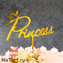 Топпер «Princess» золотой