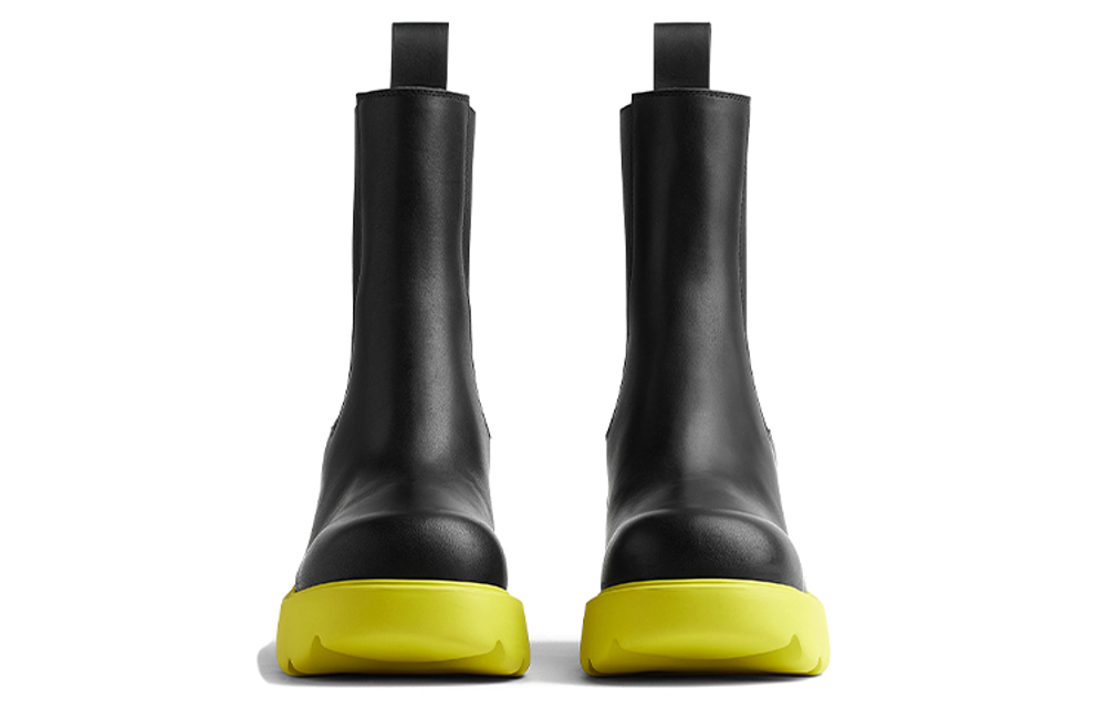 Bottega Veneta Flash Calfskin Chelsea Boots 8cm Women"s Kiwi Peach