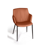 Стул с подлокотниками Sofia, экокожа soft-touch, терракот