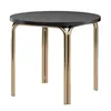 Столик кофейный ror, Ø50 см, латунь/черный