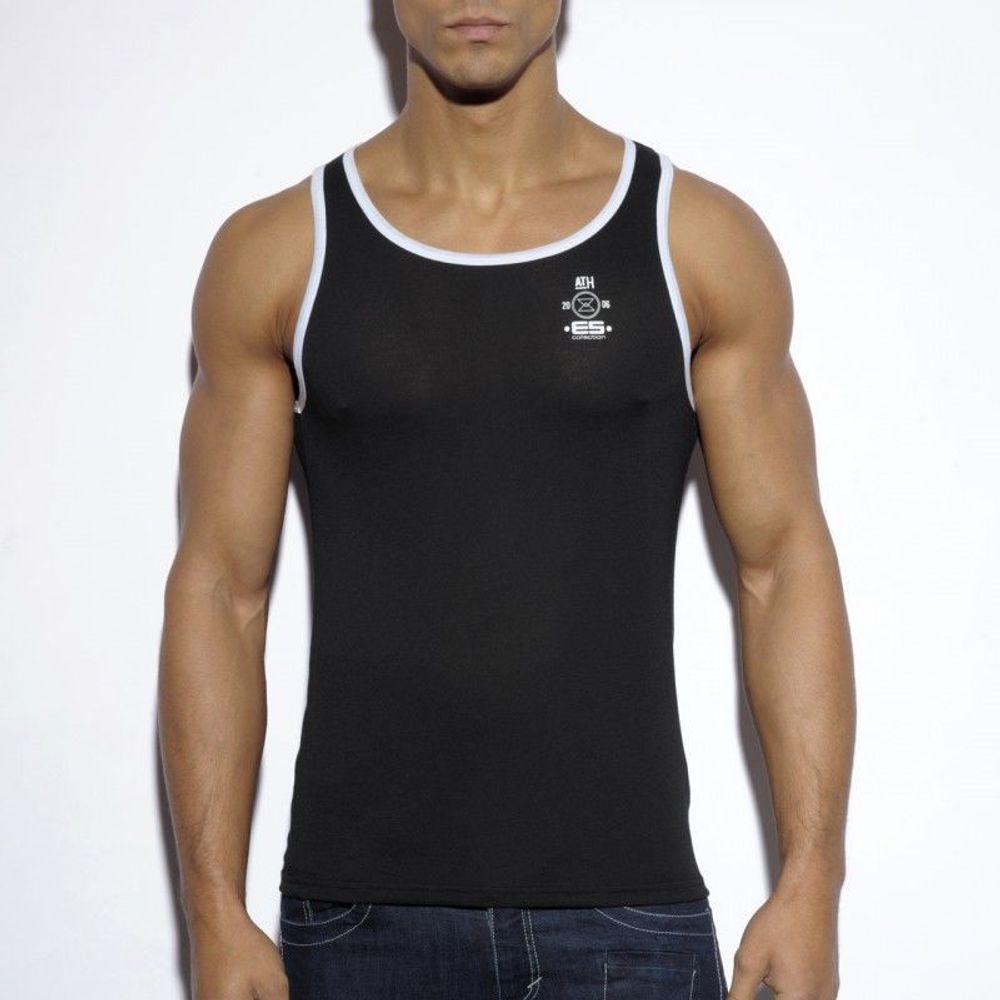 Мужская майка черная ES COLLECTION TANK-TOP Black ES4-M201