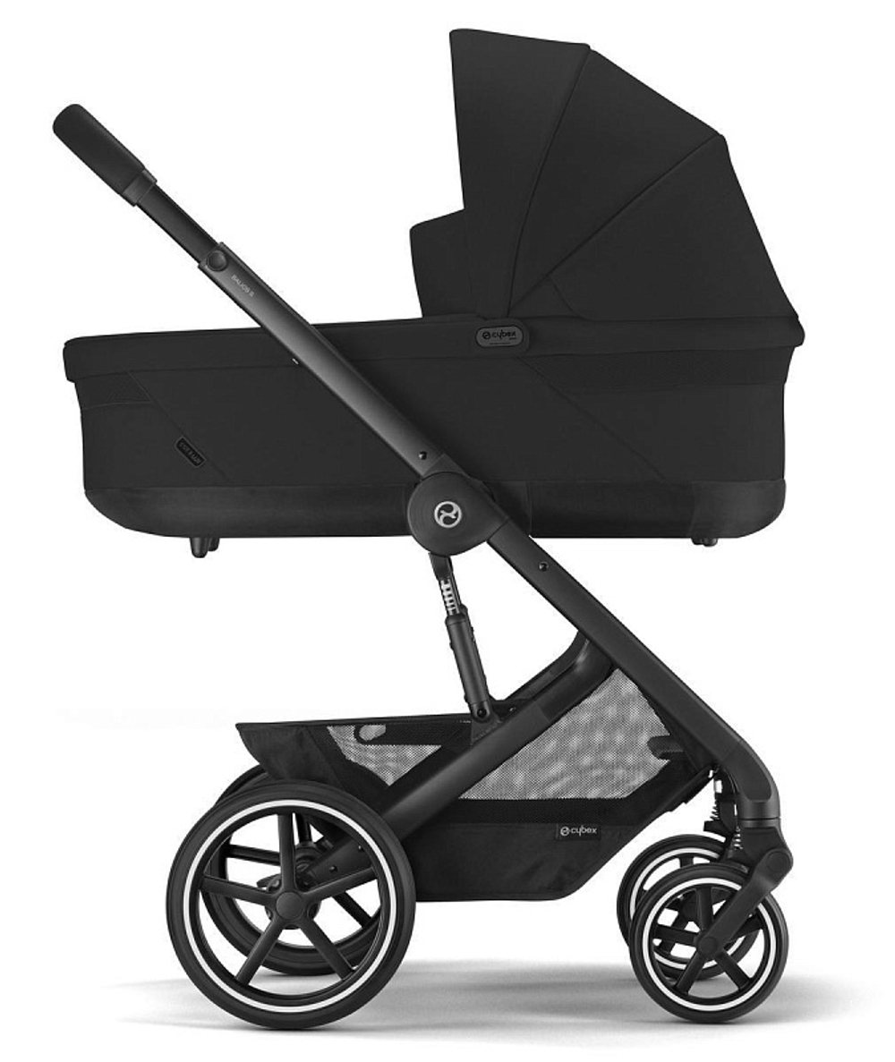 Детская коляска Cybex Balios S Lux BLK Aton B2 i-Size 3 в 1 Moon Black с дождевиком/Volcano Black