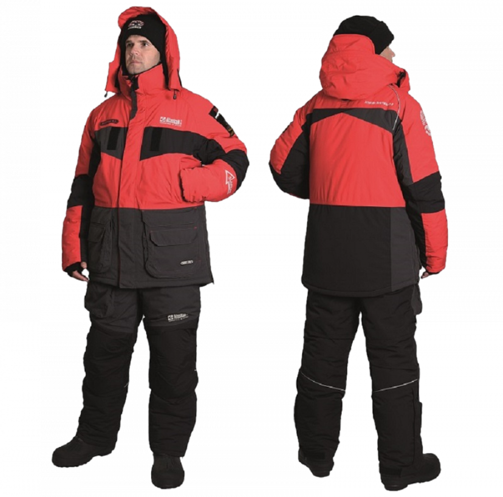 Зимний мужской костюм Alaskan New Polar 2.0 (Полиэстер, нейлон) Красный/Чёрный