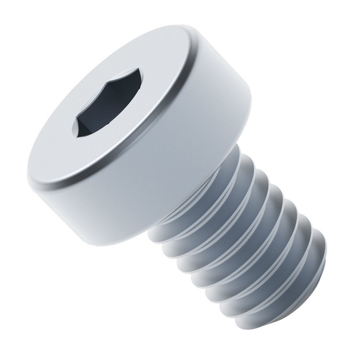 2804 Series Zinc-Plated Steel Low Profile Socket Head Screw (M4 x 0.7mm, 6mm Length) - 25 Pack