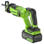 Пила сабельная акк. Greenworks GPT-BLRS-1, 24V, б/щет, 0-3000/мин, рез 115 мм дер.,1х4Ач,ЗУ,кор (1200607CUB)