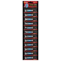 Супер-клей СИЛА SSGBL12-3 ГЕЛЬ 3 г лента 12 шт.