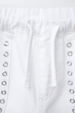 Джинсы wide leg с заклепками