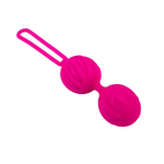 Вагинальные шарики на сцепке Geisha Lastic Ball L (малиновые) (Цвет: малиновый)