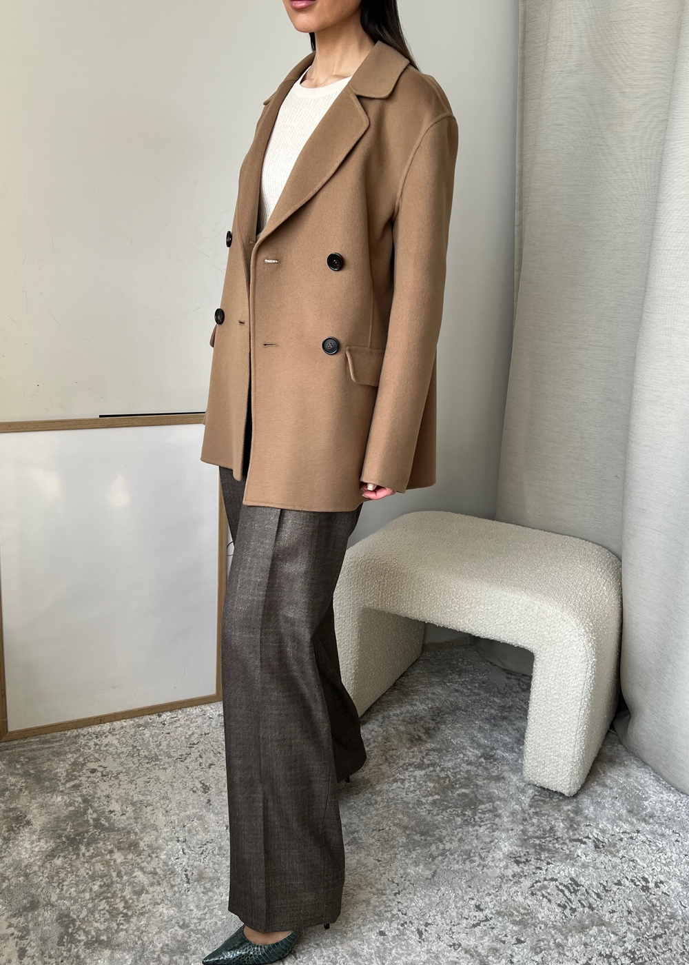 Шерстяное полупальто 'S Max Mara, M оригинал