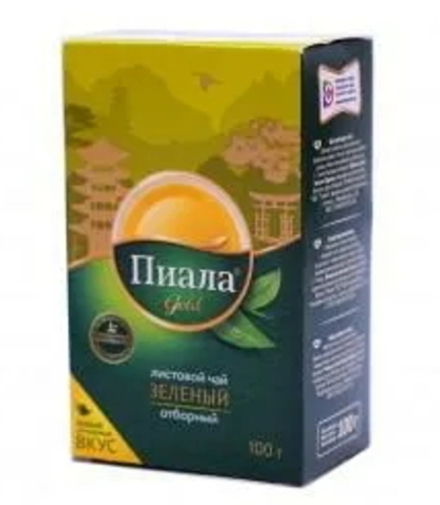 Чай "Пиала gold" Зеленый листовой 100г. Казахстан