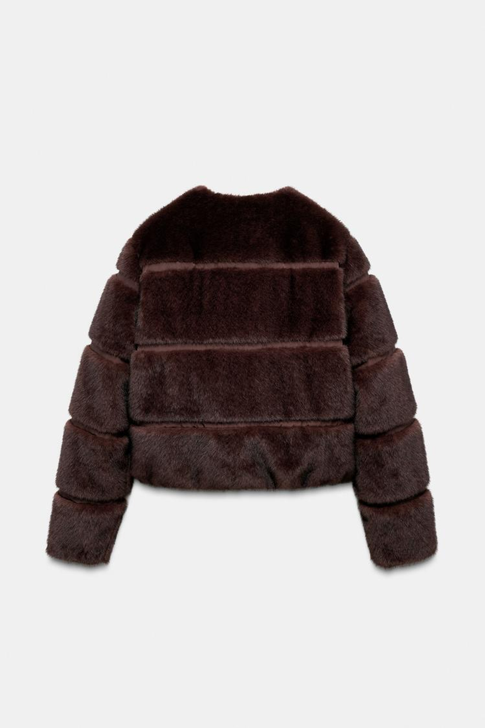 ZARA КУРТКА С ВОРОТНИКОМ-СТОЙКОЙ, КОИЧНЕВЫЙ