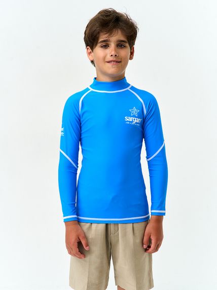 Футболка рашгард лонгслив Sargan Агидель UPF 50+  детская синяя