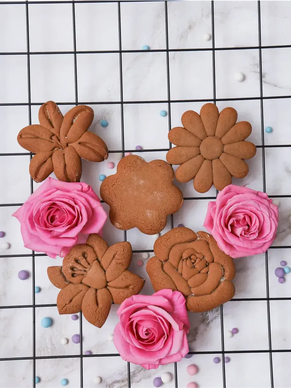 Набор для росписи "Цветы" из шоколадного теста