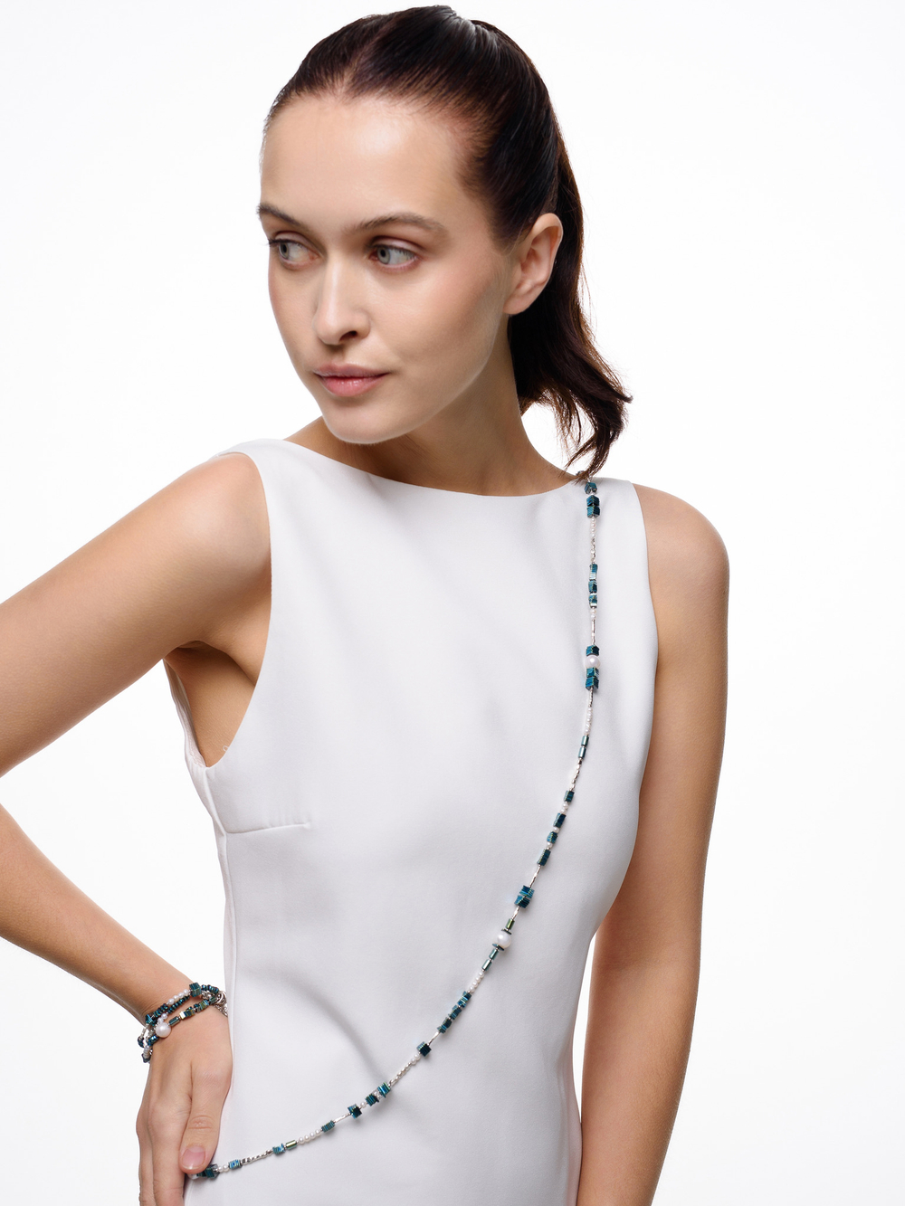 Браслет "Hematite green" Silver