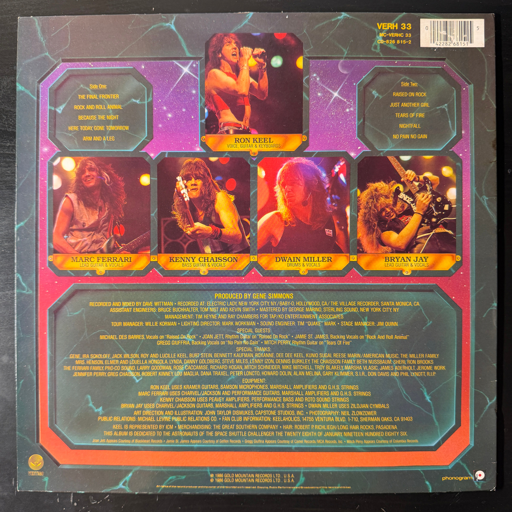 Keel ‎– The Final Frontier (Англия 1986г.) Т
