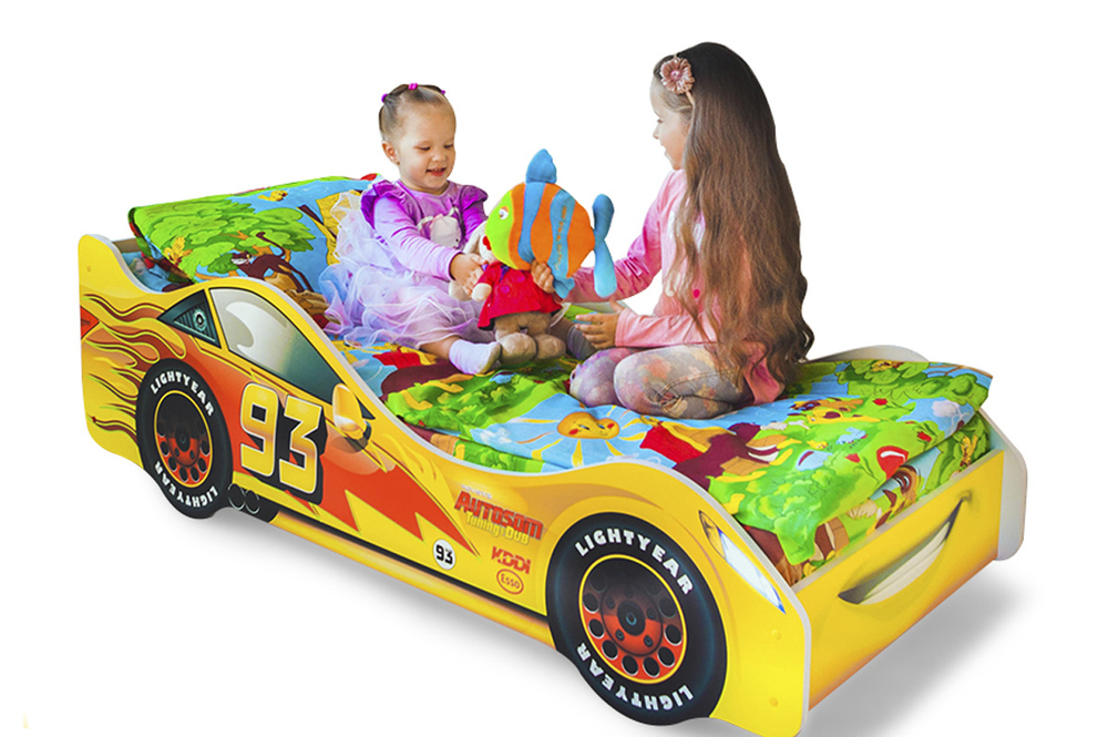 Кровать машина Бельмарко Тачка желтая