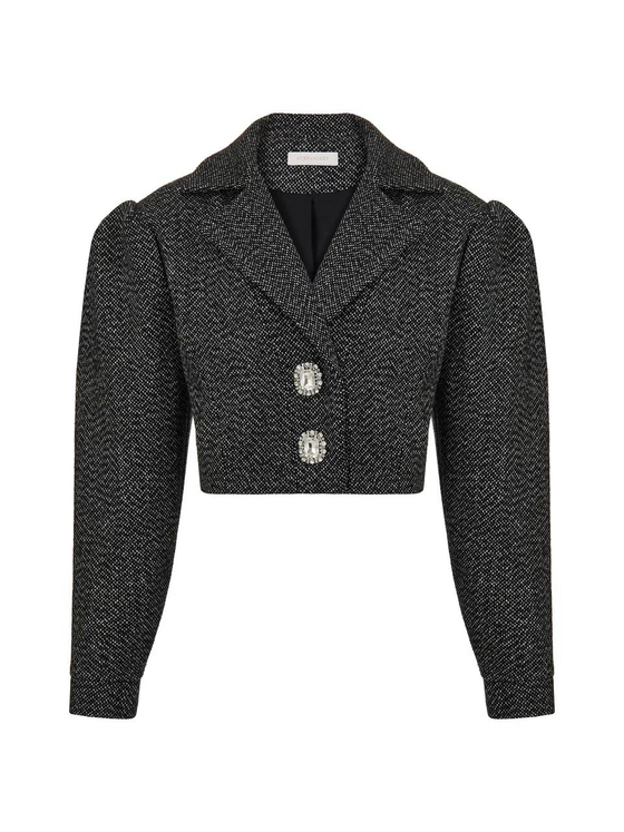 Жакет укороченный Queen, серый