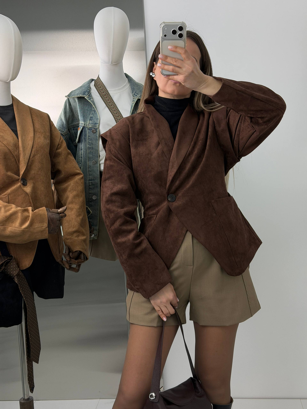 Куртка-пиджак женcкий артикул 989 цвет "шоколад"