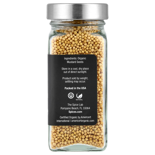 The Spice Lab, Органические цельные семена горчицы, 45 г (1,6 унции)