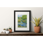 Картина акварельная авторская в паспарту 21х30 см на стену для интерьера "Белка"