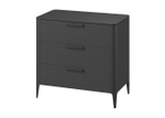 Комод Type oak 3 ящика ширина 90 см (черный)