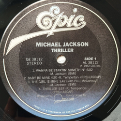 Винтажная виниловая пластинка LP Michael Jackson Thriller (USA 1982) Billie Jean