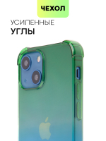 Чехол BROSCORP для Apple iPhone 13 mini оптом (арт. IP13MINI-HARD-TPU-GREEN-BLUE)