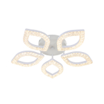 Потолочный светодиодный светильник 62Вт, 4340лм, 3000-6000K, Ra>80, плавная регулировка мощности, изменение цветовой температуры, пульт, металл/акрил, белый/прозрачный