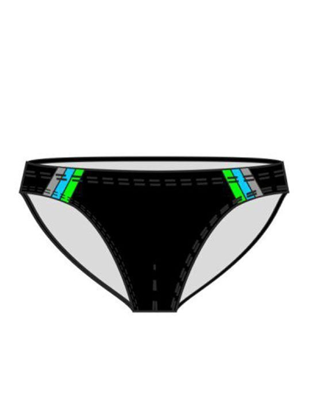 Мужские пляжные плавки с декором по бокам (Размер: XXL) (Цвет: черный)