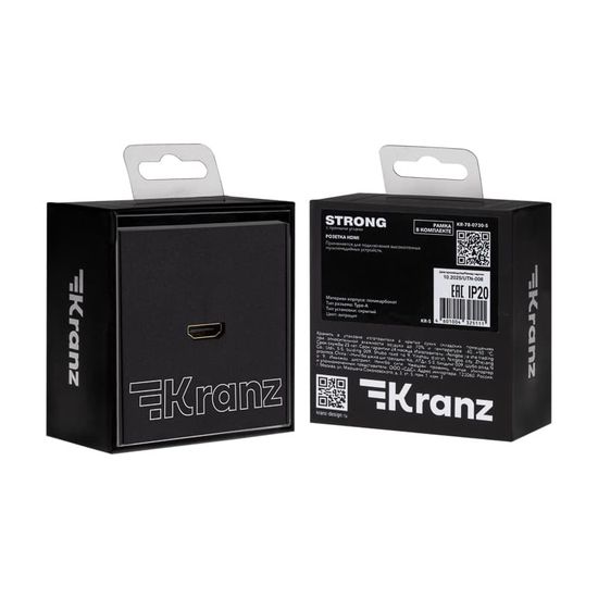Розетка STRONG HDMI с/у антрацит KRANZ
