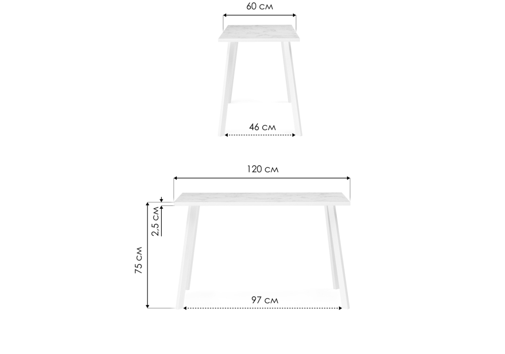 Стол деревянный Woodville Тринити Лофт 120 25 мм дуб крафт золотой, черный матовый, ножки черные