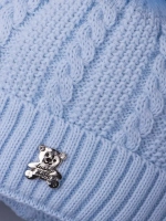 Шапка зимняя вязаная с помпоном для детей