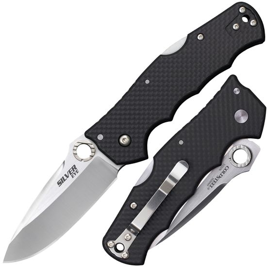 Складной нож Cold Steel 62QCFB Silver Eye c клинком из стали CPM-S35VN, рукоять карбон