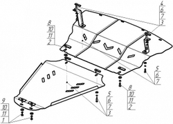 Защита стальная 2 мм Nissan Skyline 2001-2004 MOTODOR.01451
