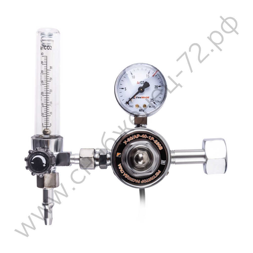 Регулятор расхода газа У-30/АР-40-1P-230В (универсальный, 1 манометр, подогреватель)