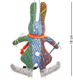 РусКукла RK-459/3 Кукла подвесная «Кролик-хоккеист»