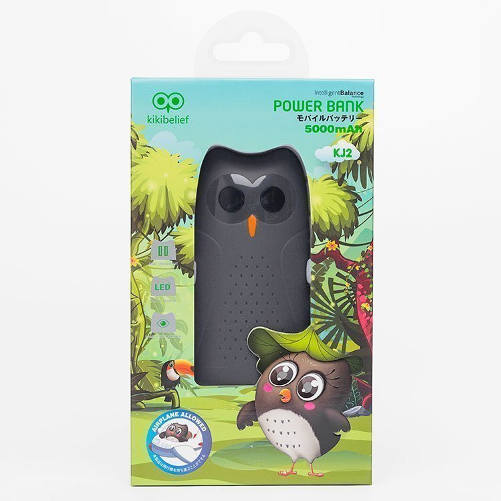 Power Bank 5000mAh, Hoco KJ2, серая сова