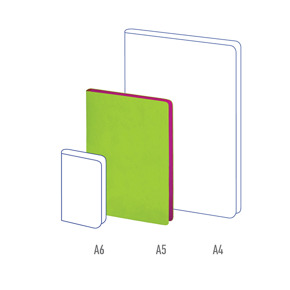 Ежедневник недатированный, А5, 136л., кожзам, Berlingo "Fuze", цветной срез, салатовый