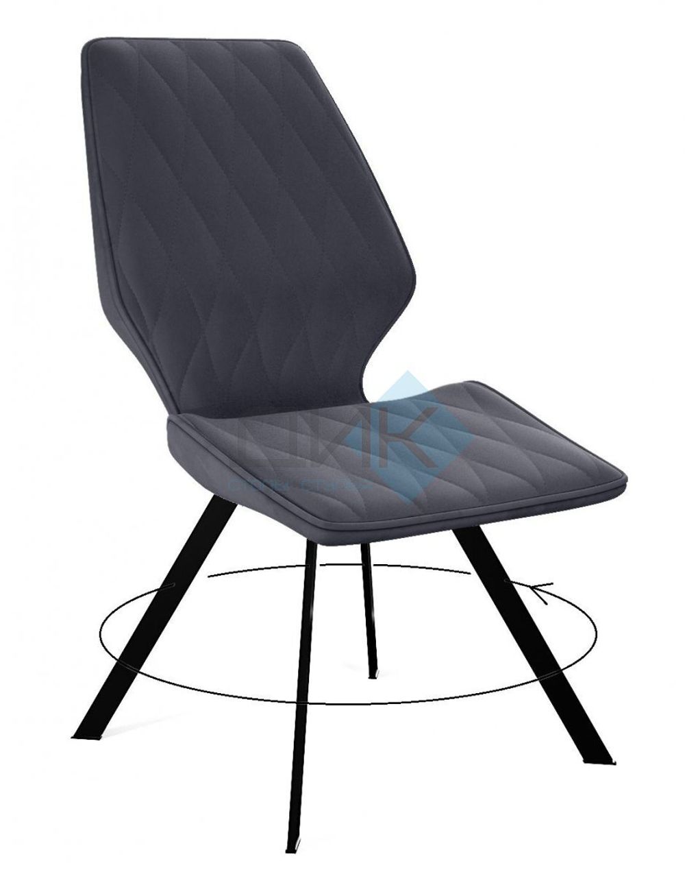Стул DikLine 243 поворотный опоры чёрные