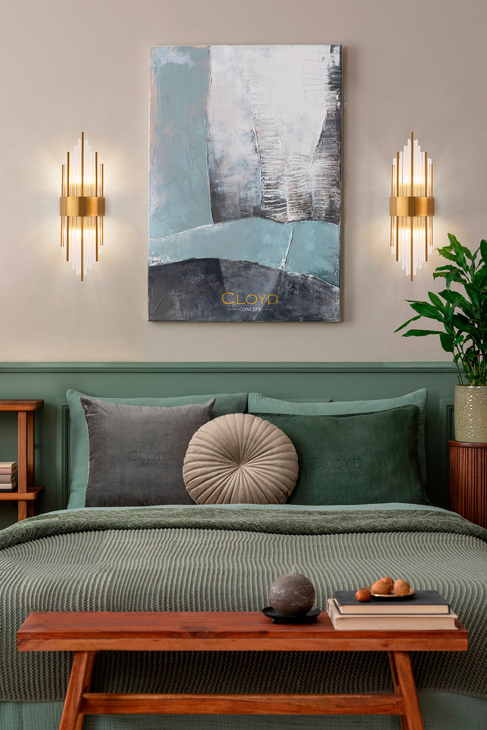 Бра Cloyd CARTEL-B W2 / выс. 60 см - латунь (арт.20202)