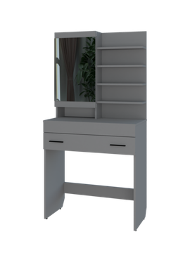 Стол туалетный ДЕПО-5 /800*1600*400/ левый анкор белый / базальт