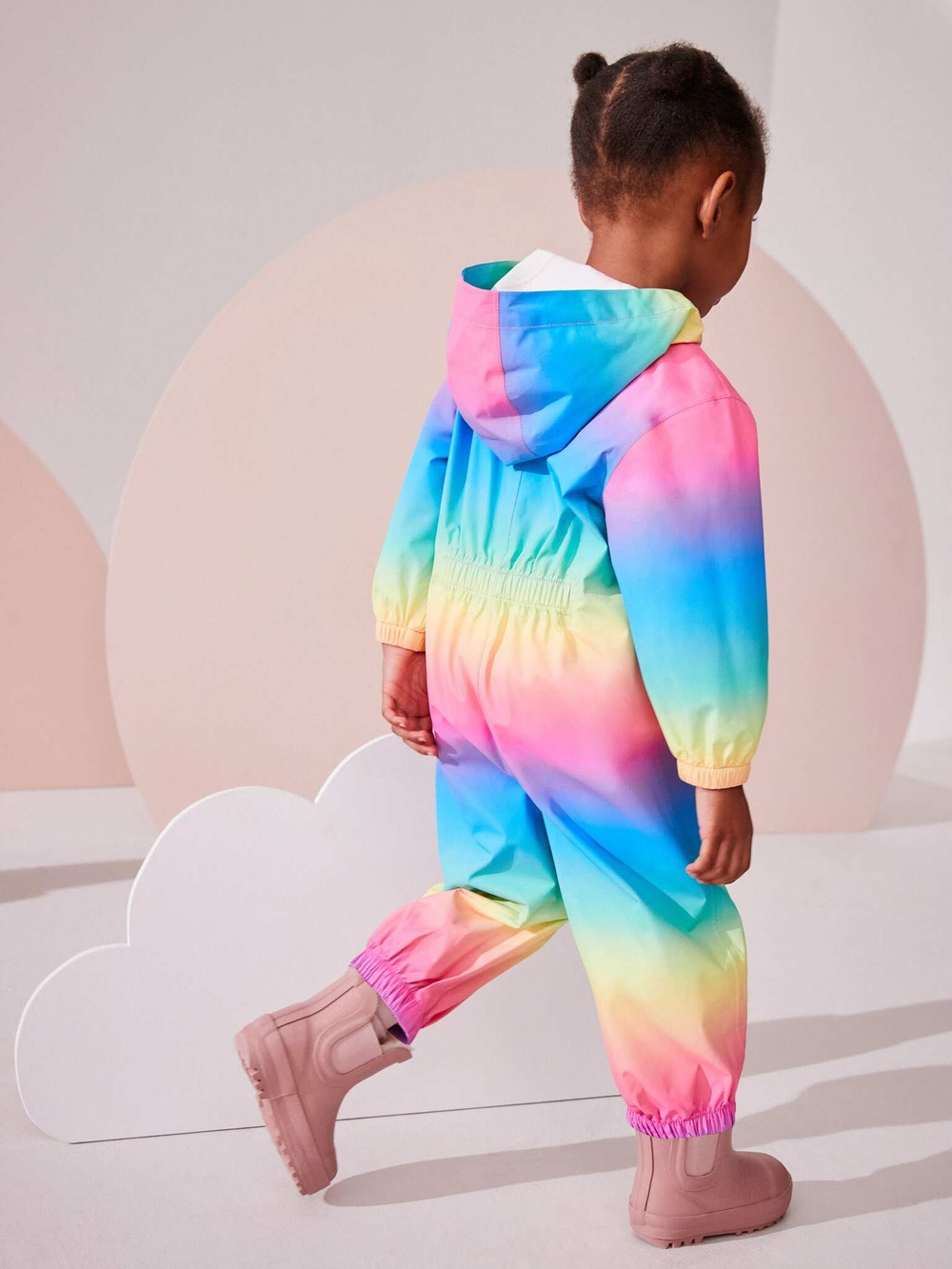 Комбинезон непромокаемый для девочки Next Q81-851, Розовый, Голубой, Желтый