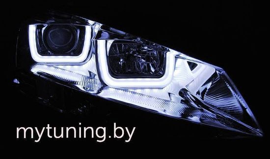 Передние фары u-type chrome для VW Golf MK7