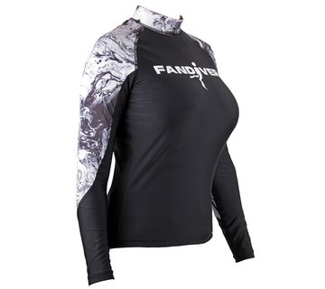 Гидрофутболка-рашгард FanDiver Marble женская белый/черный