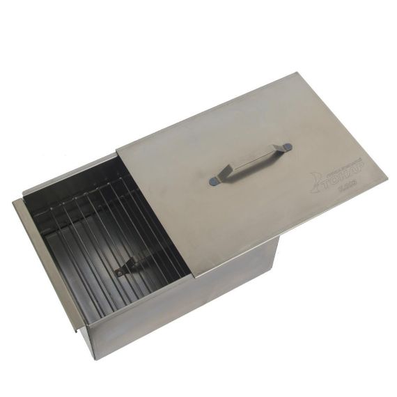 Коптильня двухъярусная Тонар с поддоном для сбора жира 380х280х170 (сталь 1,5 мм) (К-003)