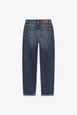 ZARA ДЖИНСЫ Z.05 MOM FIT RIGID С ВЫСОКОЙ ПОСАДКОЙ, СИНИЙ